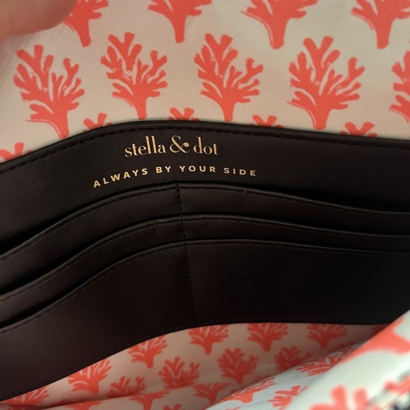 Stella & Dot Black White Crosshatch Woven Clutch 11" x 7" Magnetic Closure Purse - Picture 7 of 8